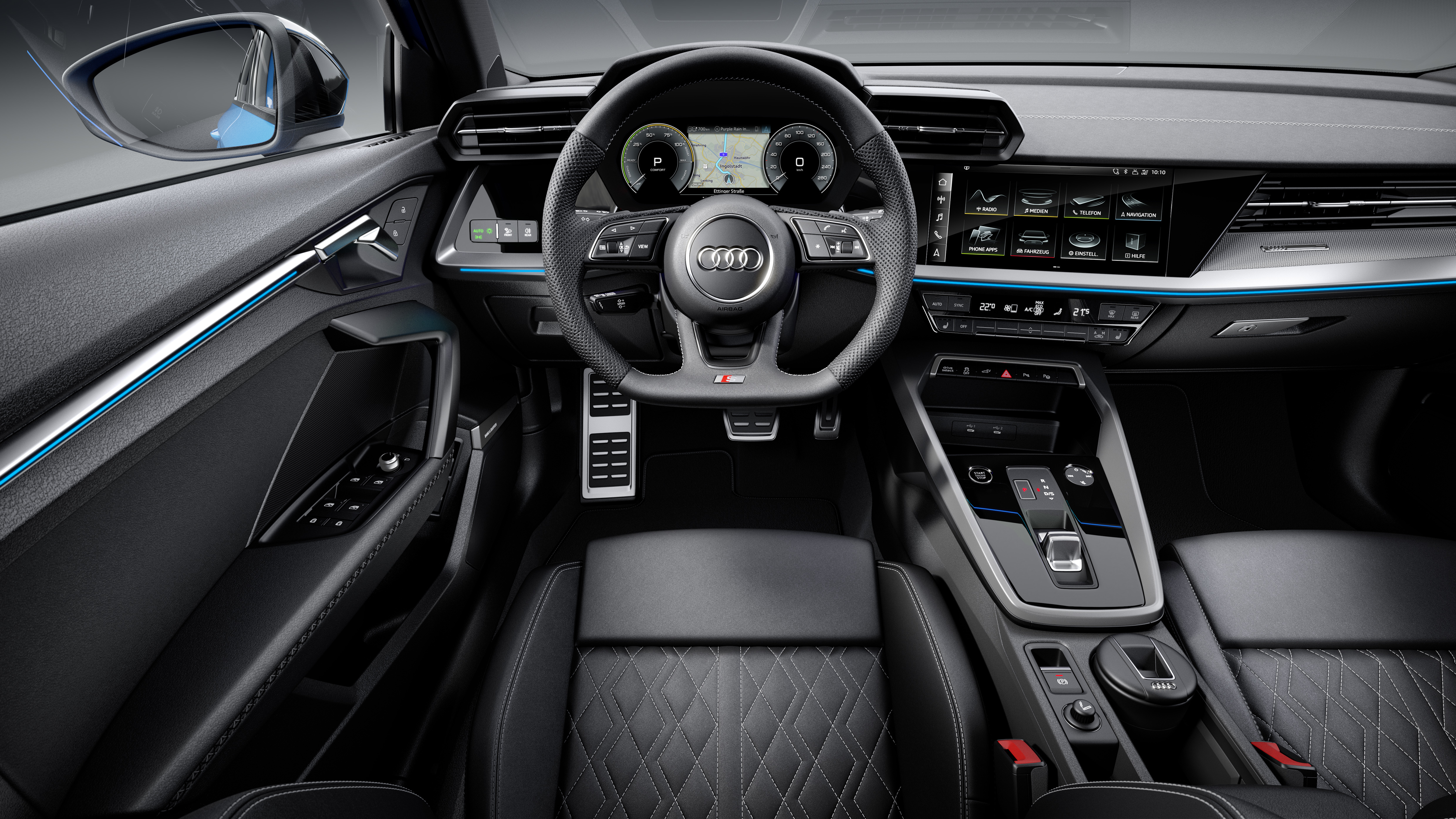 Interior view of an Audi A3