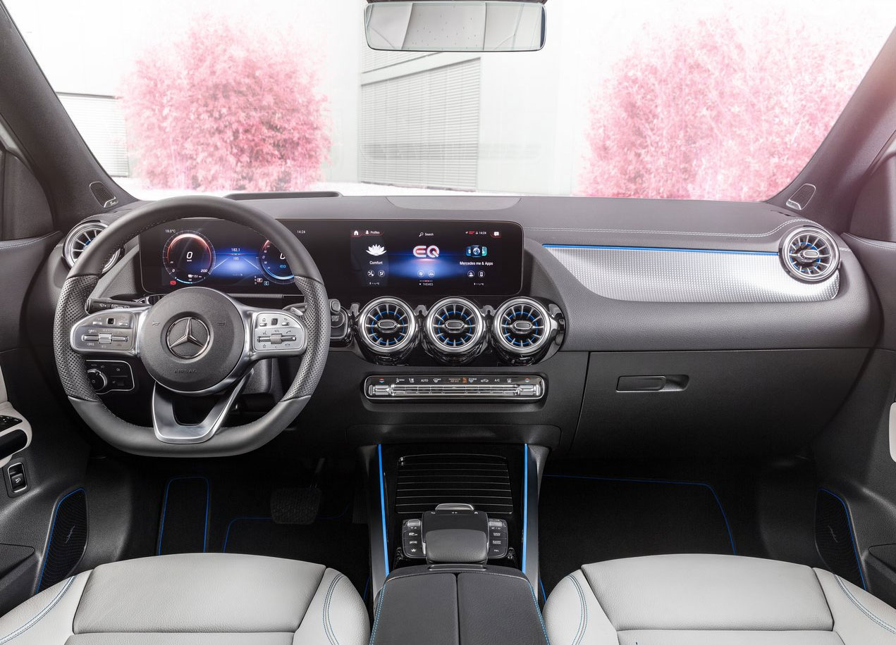 Interior view of the Mercedes-Benz EQA
