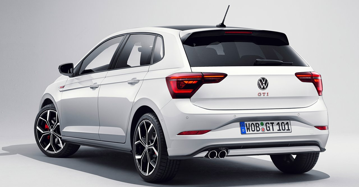 View of the rear of the Volkswagen Polo GTI