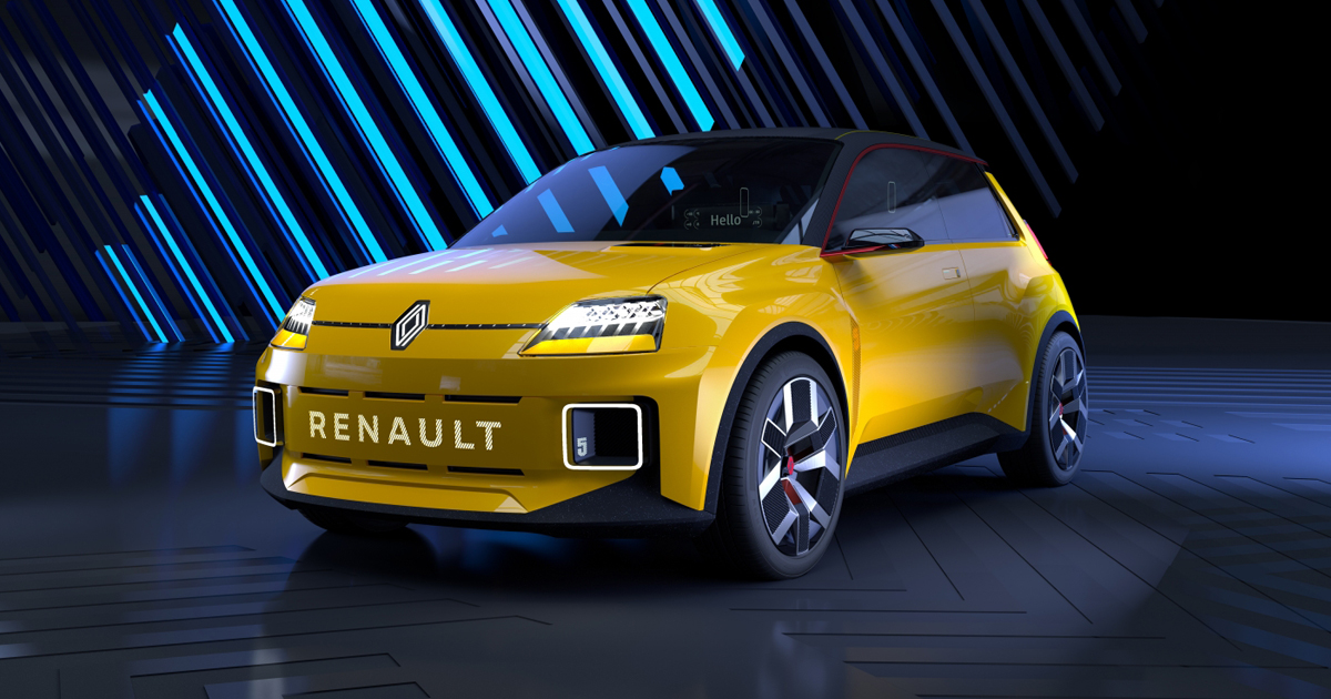 Front view of the Renault 5 E-Tech