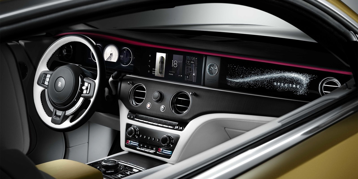 Interior view of the Rolls-Royce Spectre