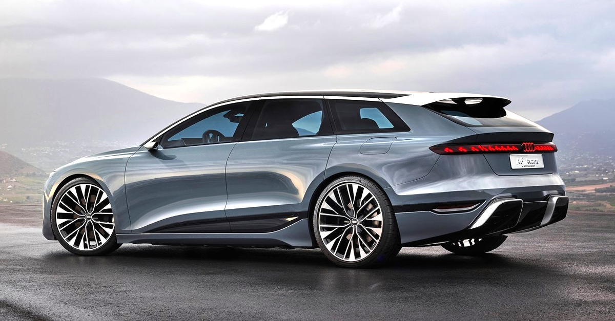 Side view of the Audi A6 Avant e-tron concept