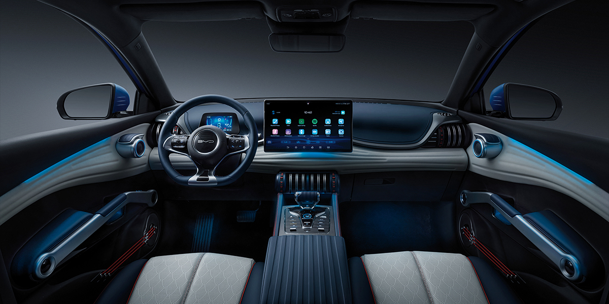 Interior view of the BYD Atto 3