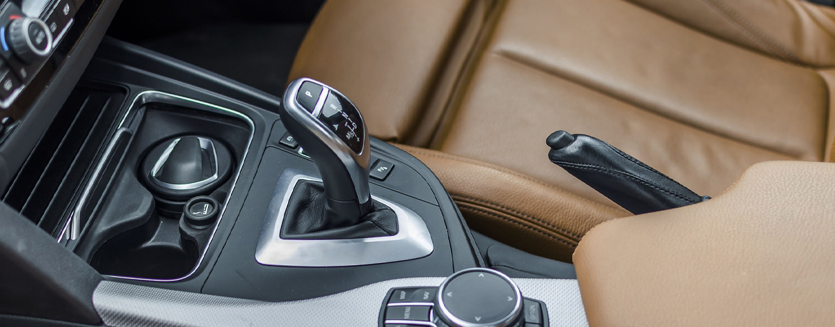 The interior of a car