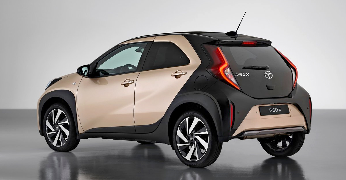Rear view of a Toyota Aygo X