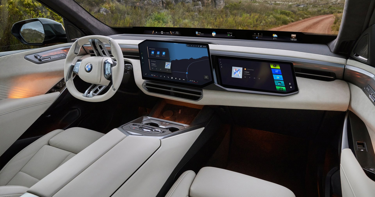 Interior shot of the new BMW X5