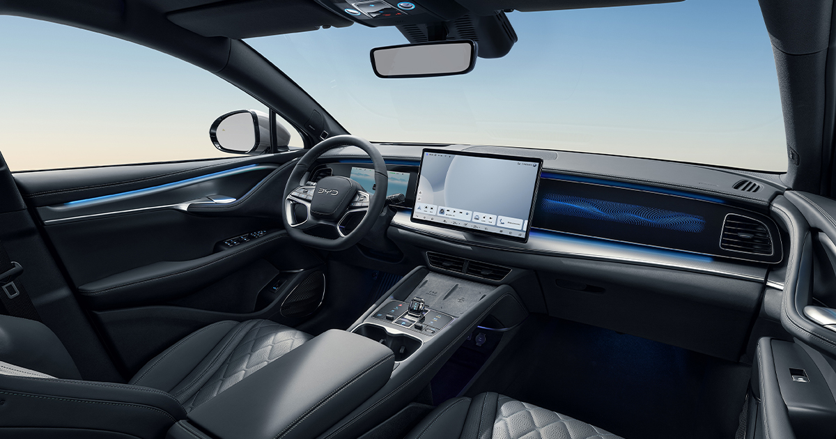 Interior shot of the BYD Sealion 7 SUV