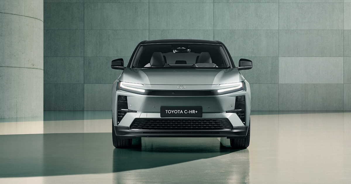 Front angle of the Toyota C-HR+ SUV