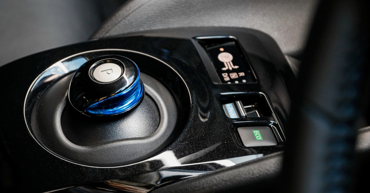 An electric car gear stick
