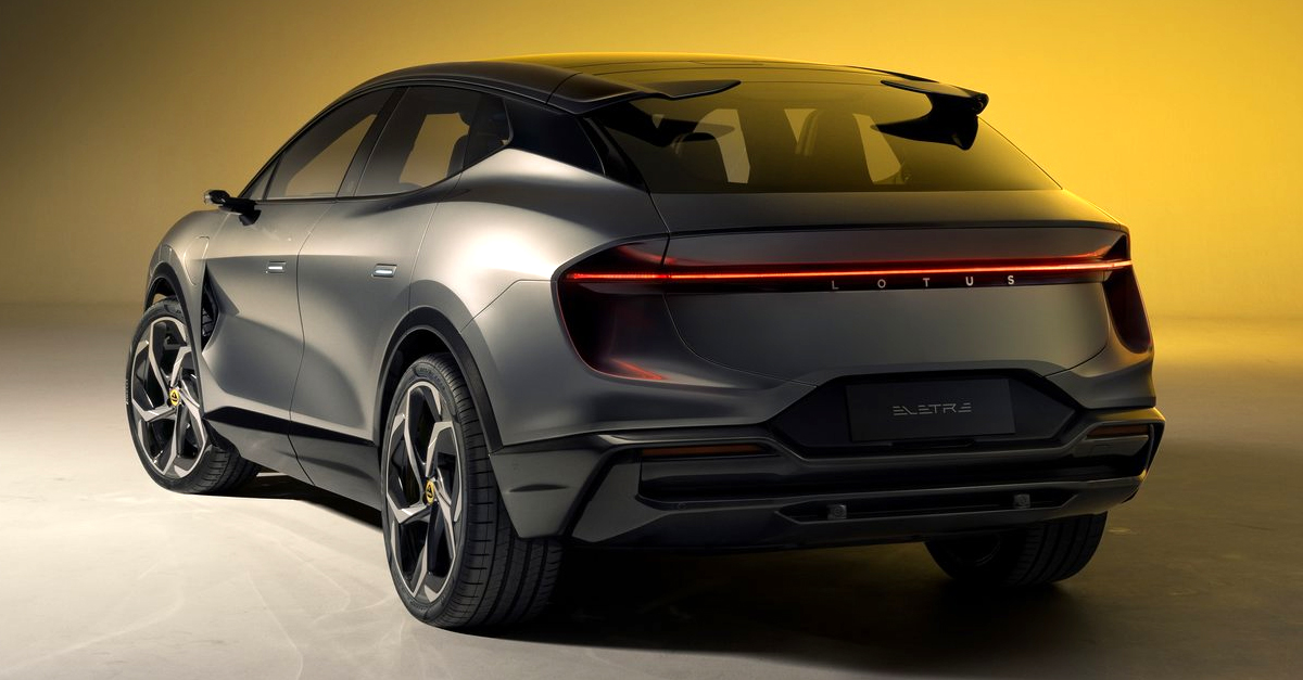 View of the back of the Lotus Eletre