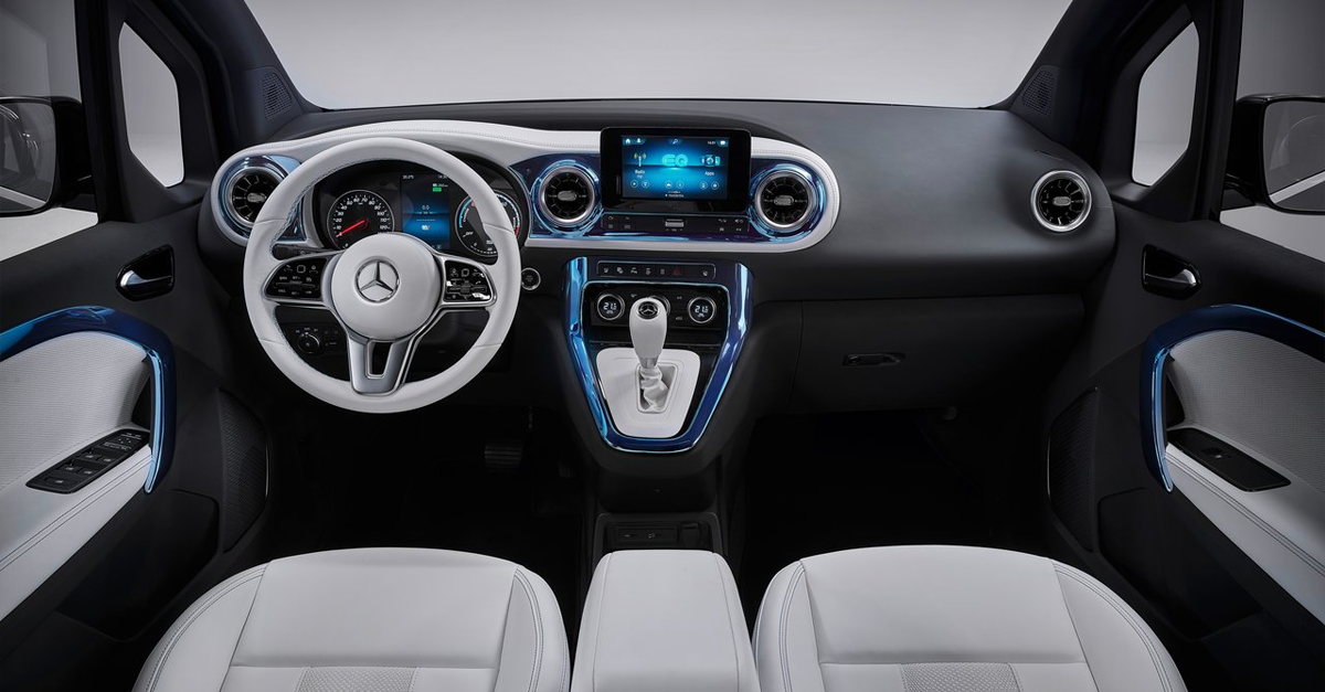 Interior view of the Mercedes-Benz EQT concept