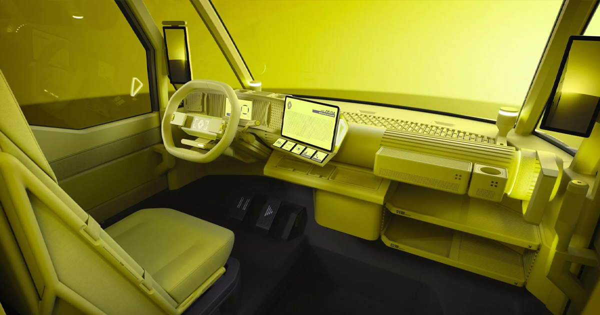 Interior of Renault Estafette concept van