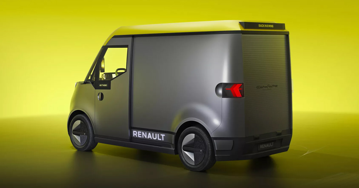 Rear angle of Renault Estafette concept van