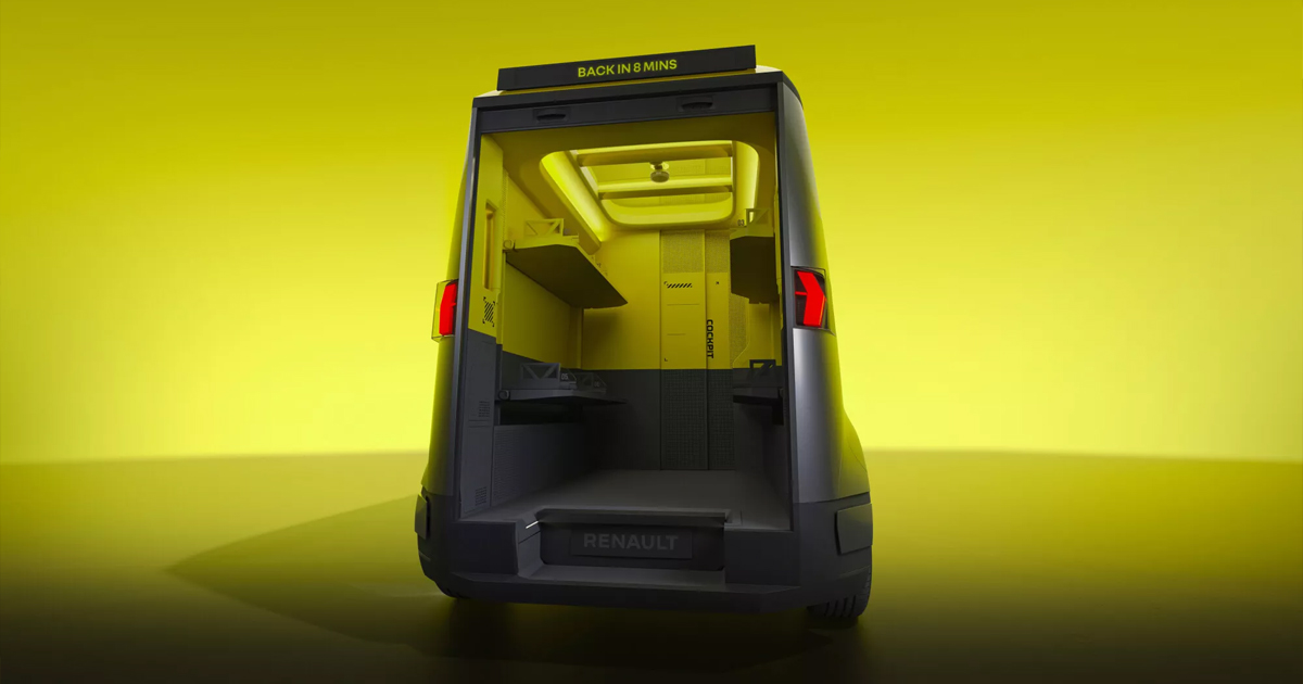 Renault Estafette concept van with rear shutter open