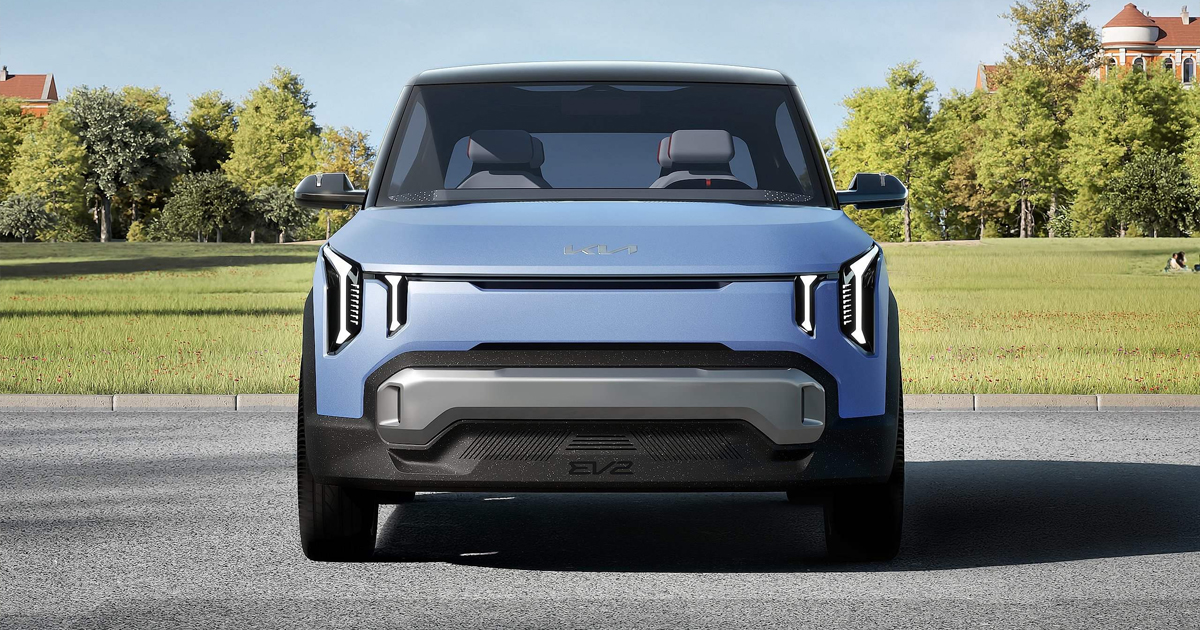 Kia EV2 concept vertical headlights