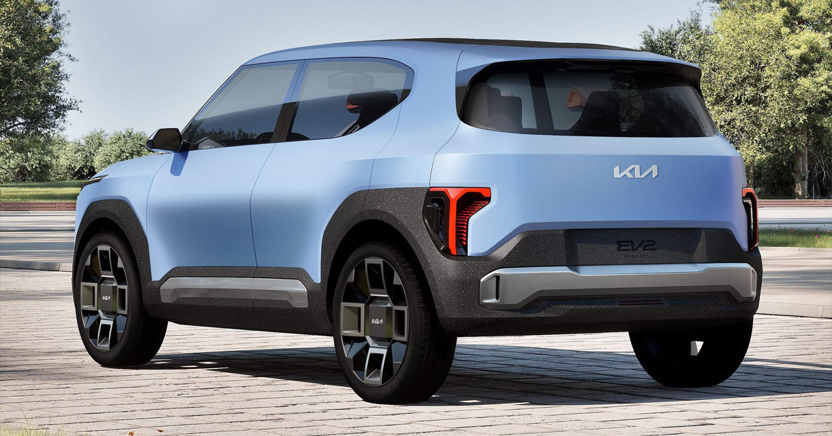 Rear angle of the Kia EV2 concept