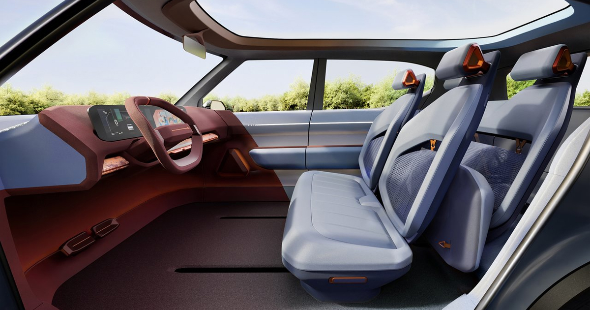 Foldable rear seats in the Kia EV2 concept