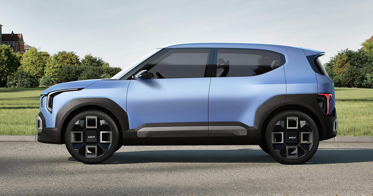 Side angle of the Kia EV2 concept