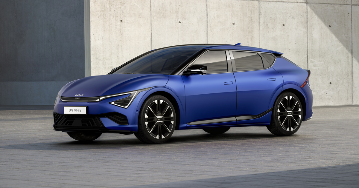 Front view of a Kia EV6 GT-Line