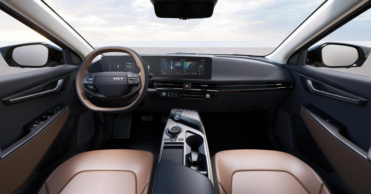 Interior of a Kia EV6