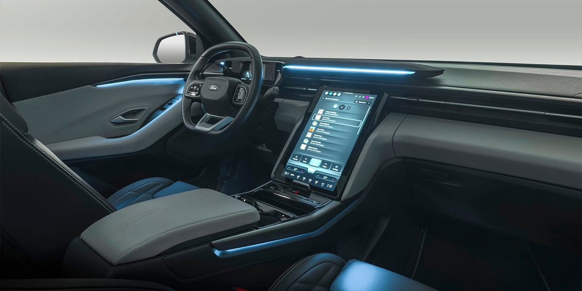 Interior view of a Ford Explorer