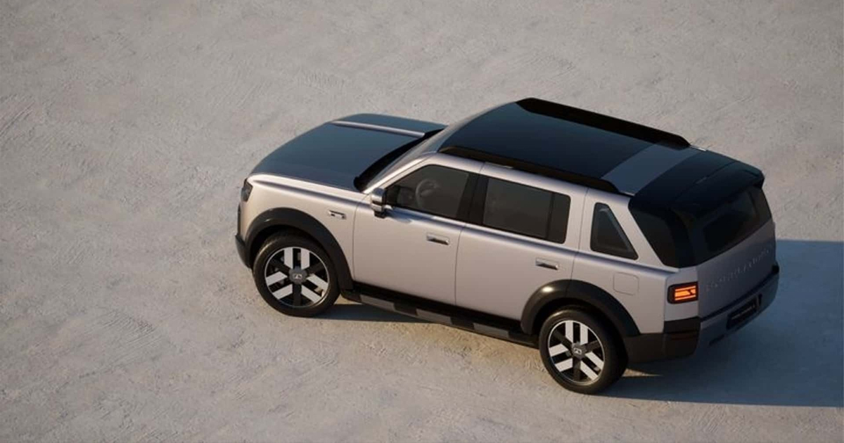 Roof angle of the Freelander 8 SUV