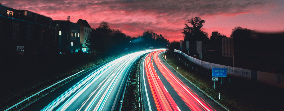 A long exposure image of traffic
