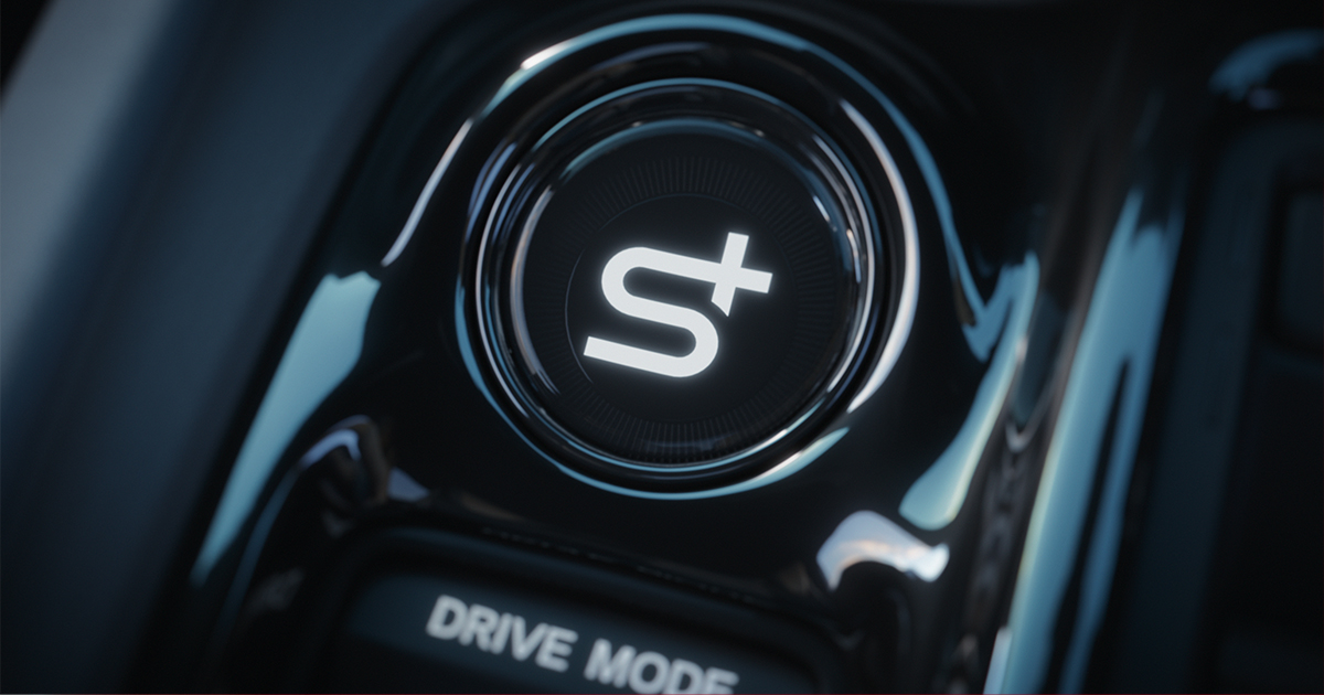 S+ Shift button inside the Honda Prelude