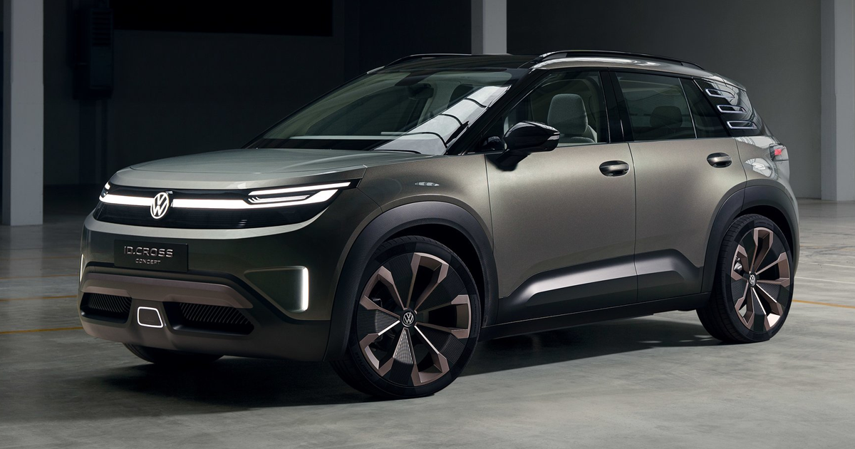 Front angle of the concept Volkswagen ID. Cross