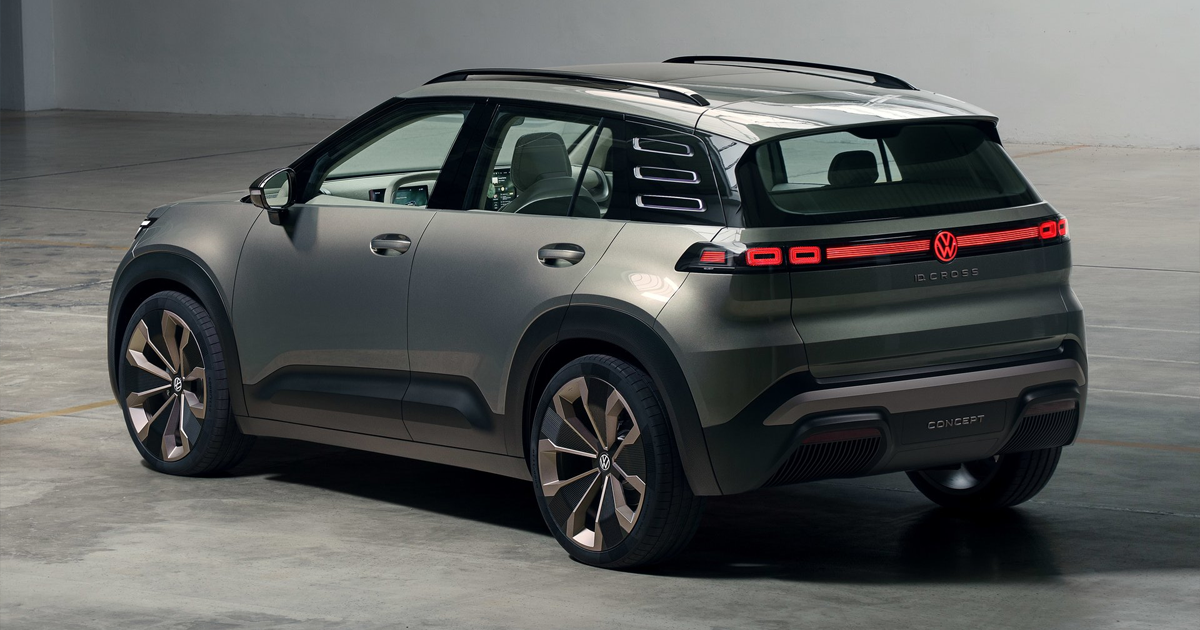 Rear angle of the concept Volkswagen ID. Cross