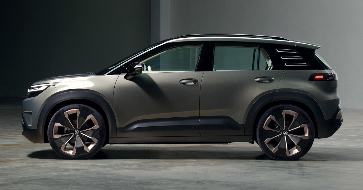 Side angle of the concept Volkswagen ID. Cross