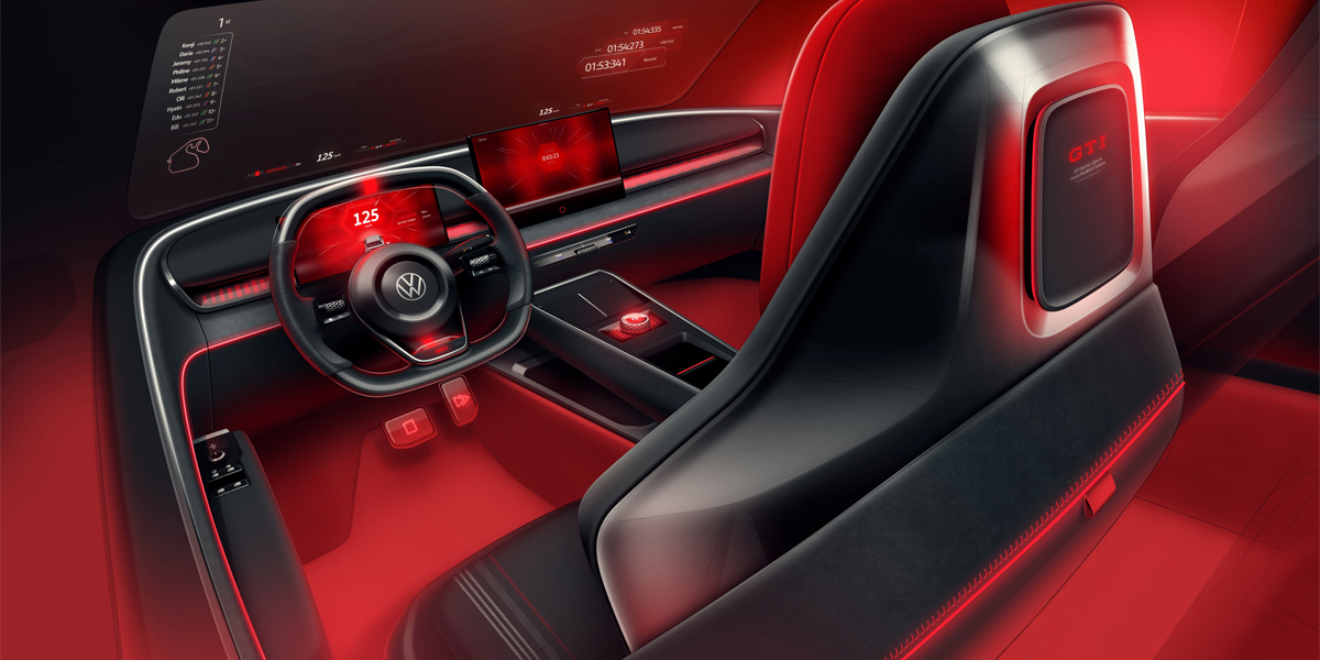 Interior view of the Volkswagen ID.GTI concept