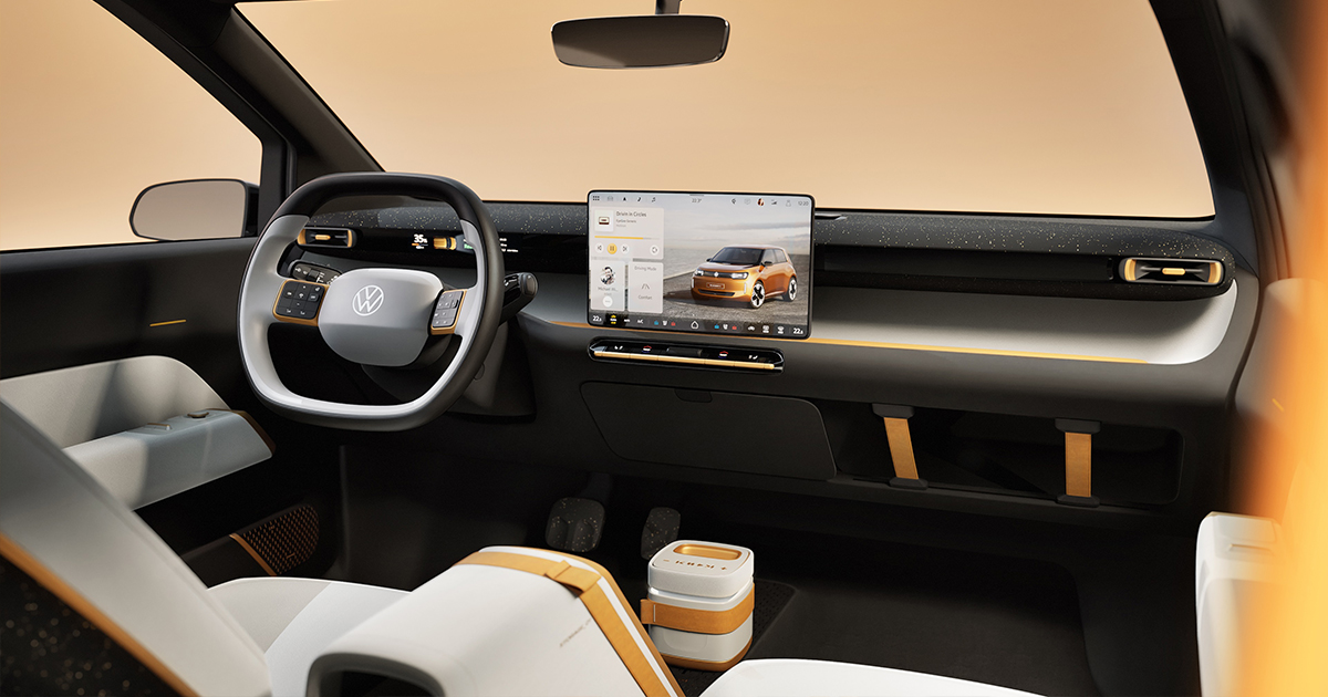 Interior of the Volkswagen ID. EVERY1 concept