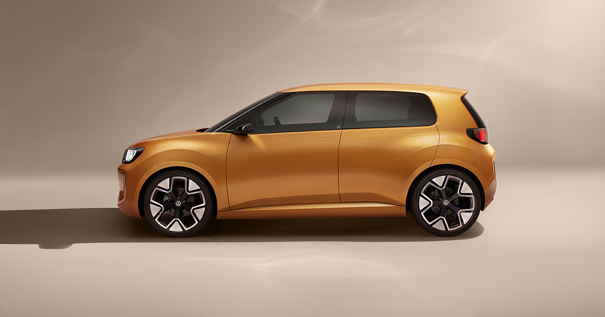 Side angle of the Volkswagen ID. EVERY1 concept