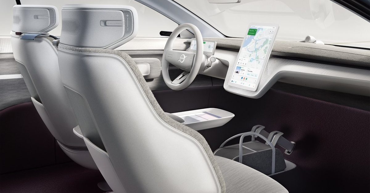 Interior view of the Volvo Concept Recharge