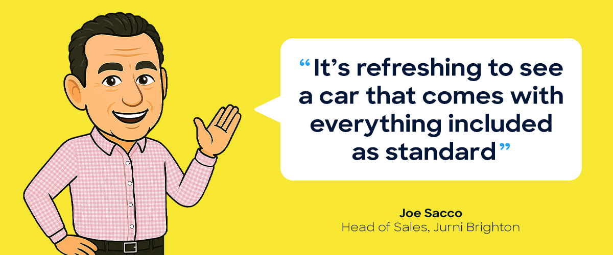 Cartoon Joe talking about the high spec in the Chery Tiggo 9