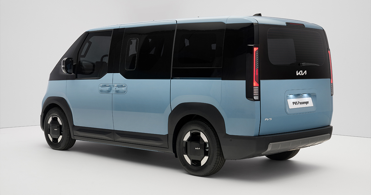 Rear of the Kia PV5 passenger van