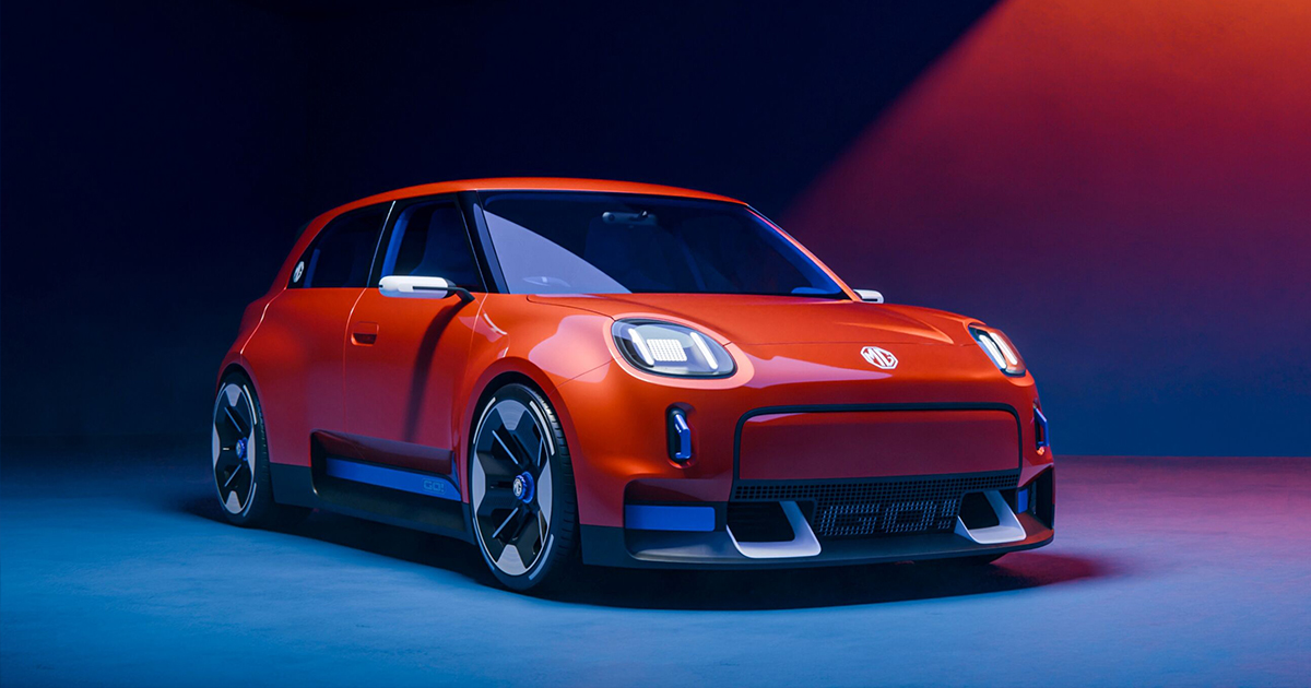 Front angle of an orange MG Go