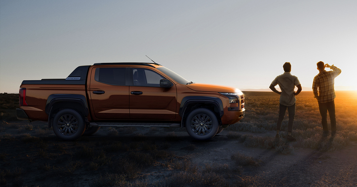 Side angle of the new Mitsubishi L200 pick-up