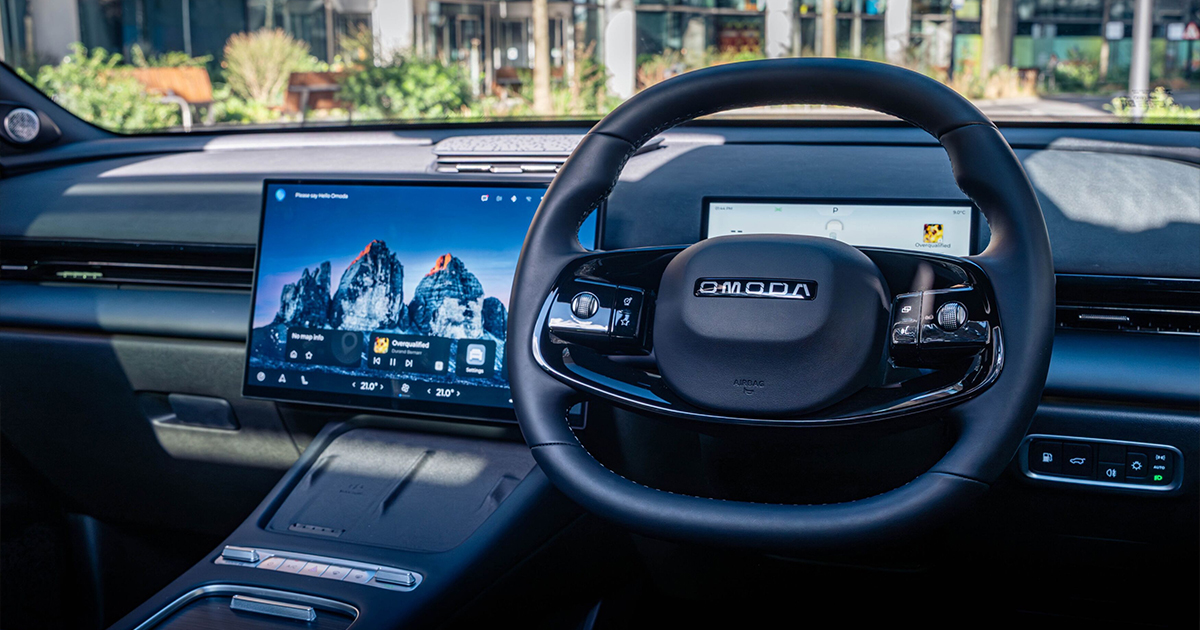 Interior shot of the Omoda 7