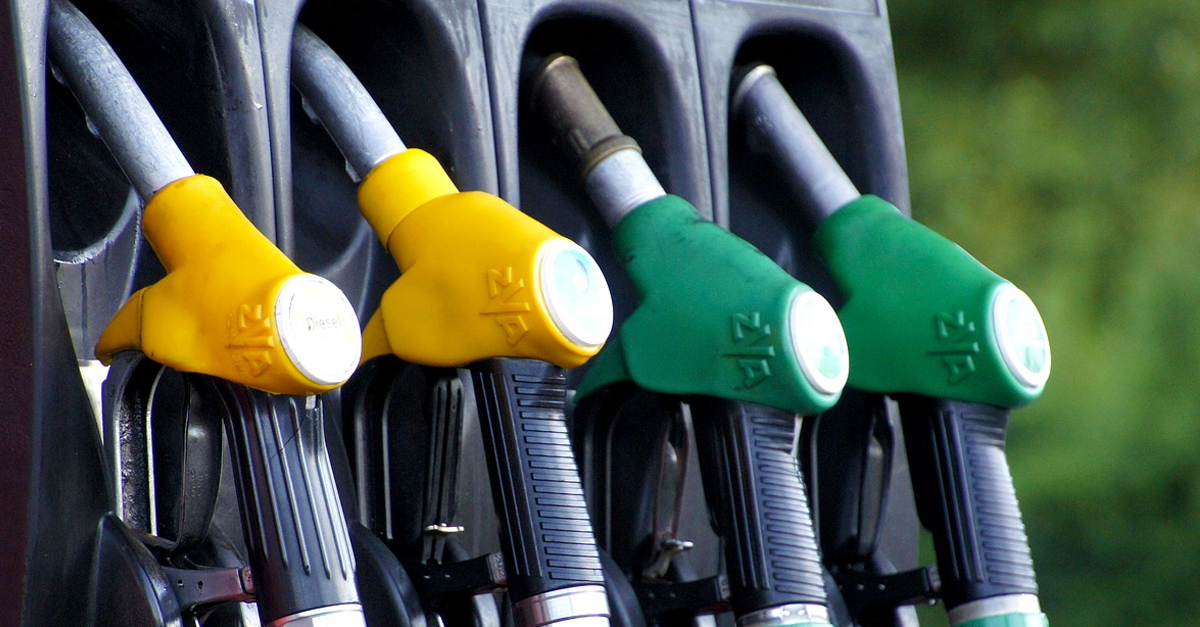 Close-up of fuel pump nozzles