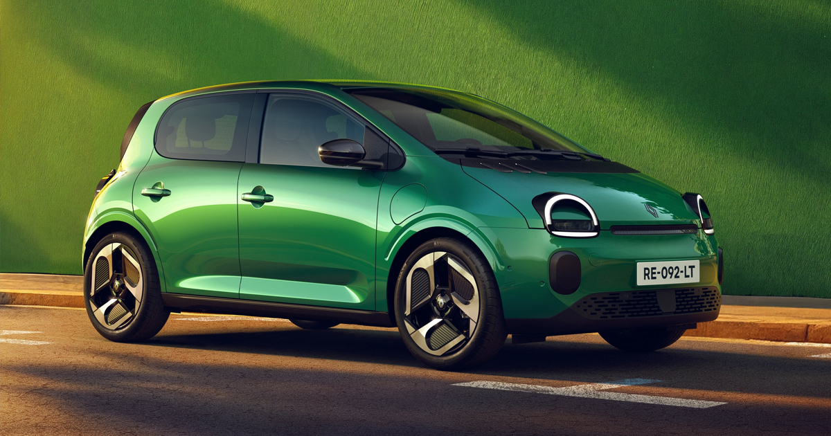 Front angle of the new electric Renault Twingo