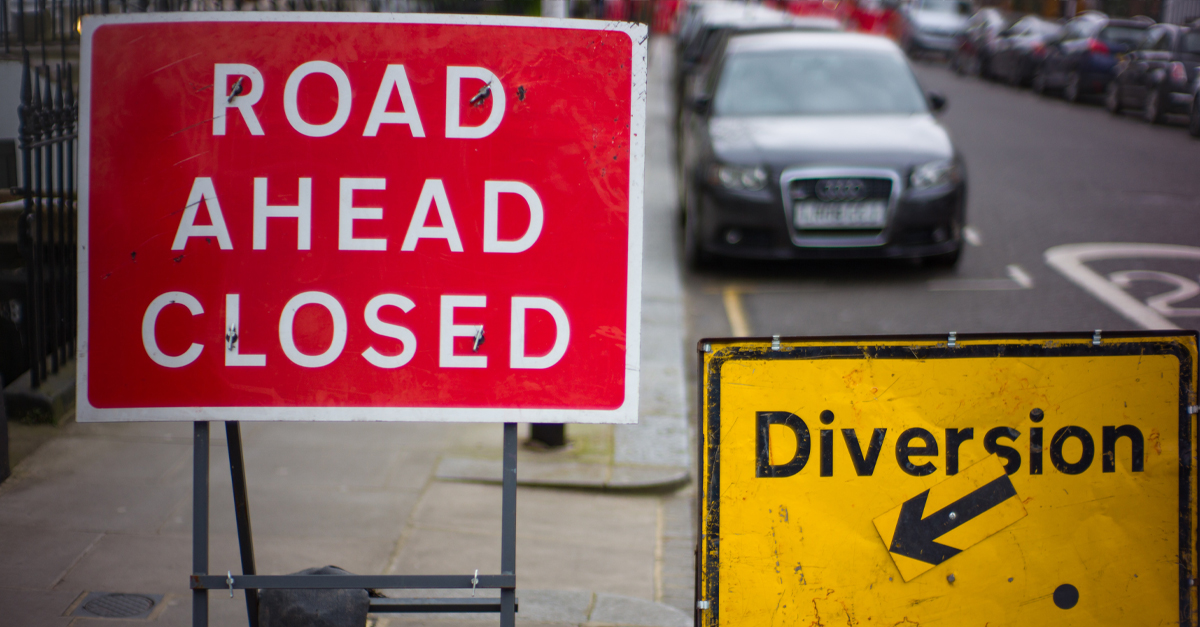 A Road Ahead Closed sign