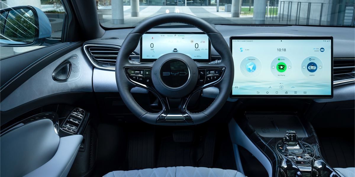 Interior view of a BYD Seal