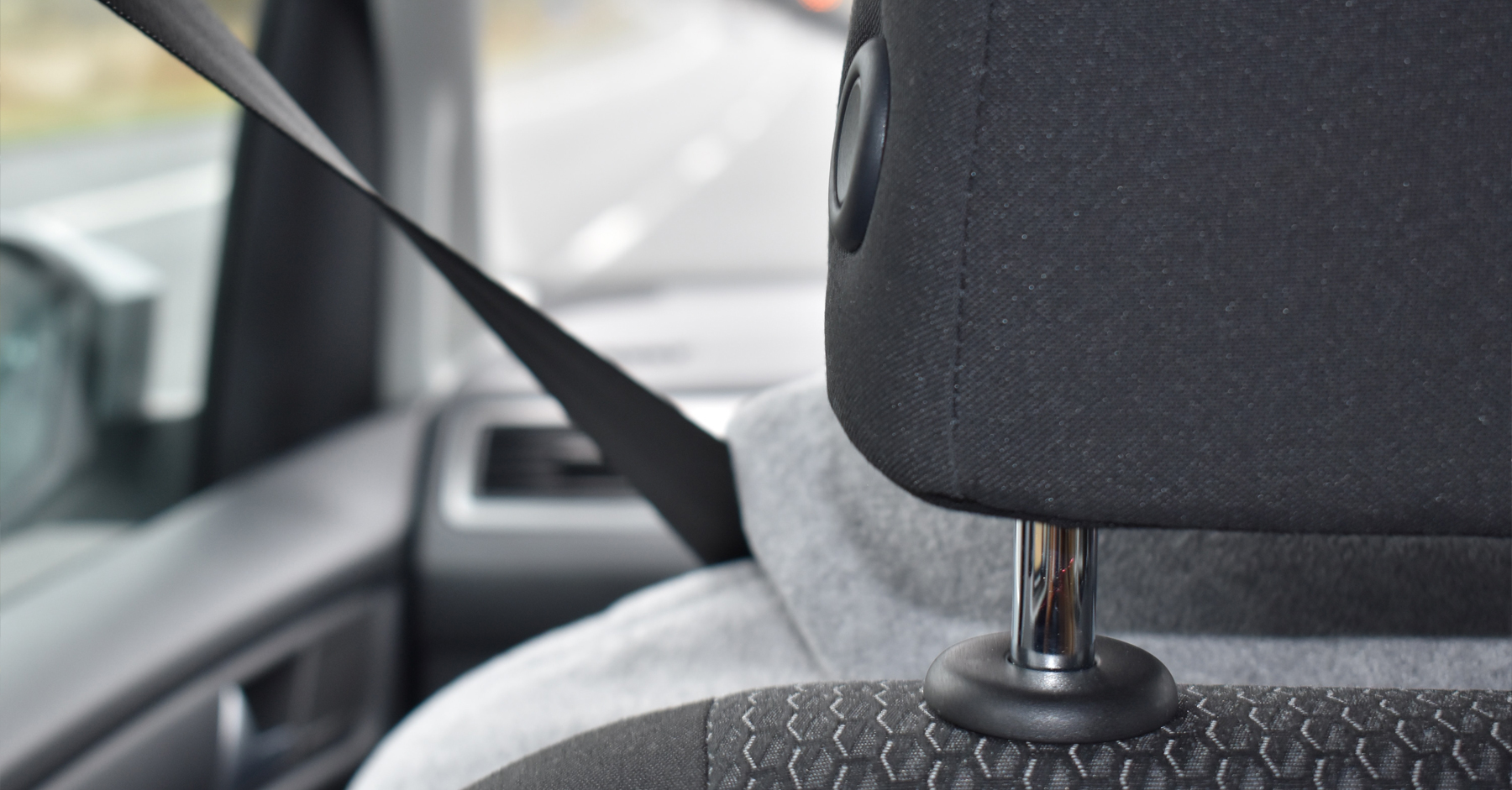 View of the back of a headrest