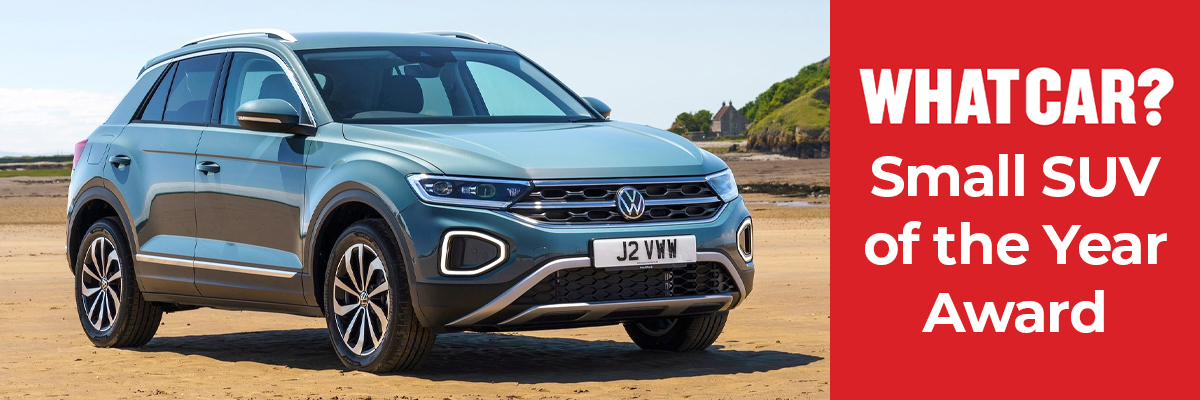 A Volkswagen T-Roc parked on sand