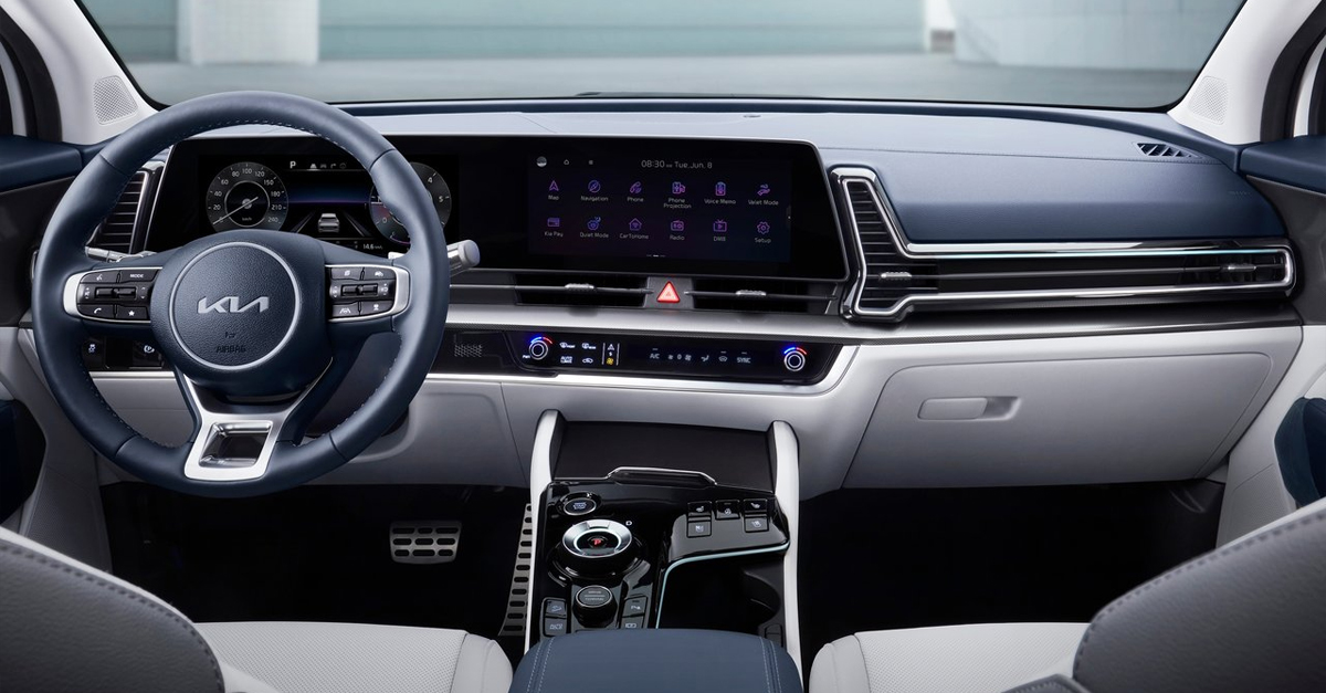 Interior view of a Kia Sportage