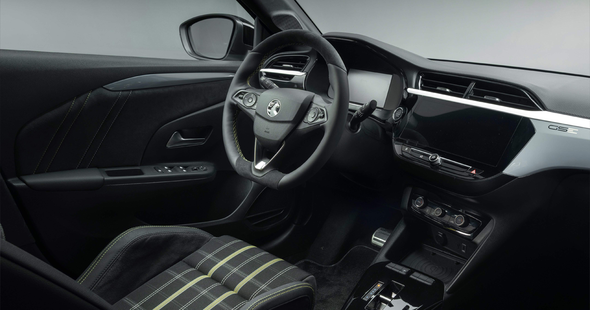 Interior shot of the Vauxhall Corsa GSE