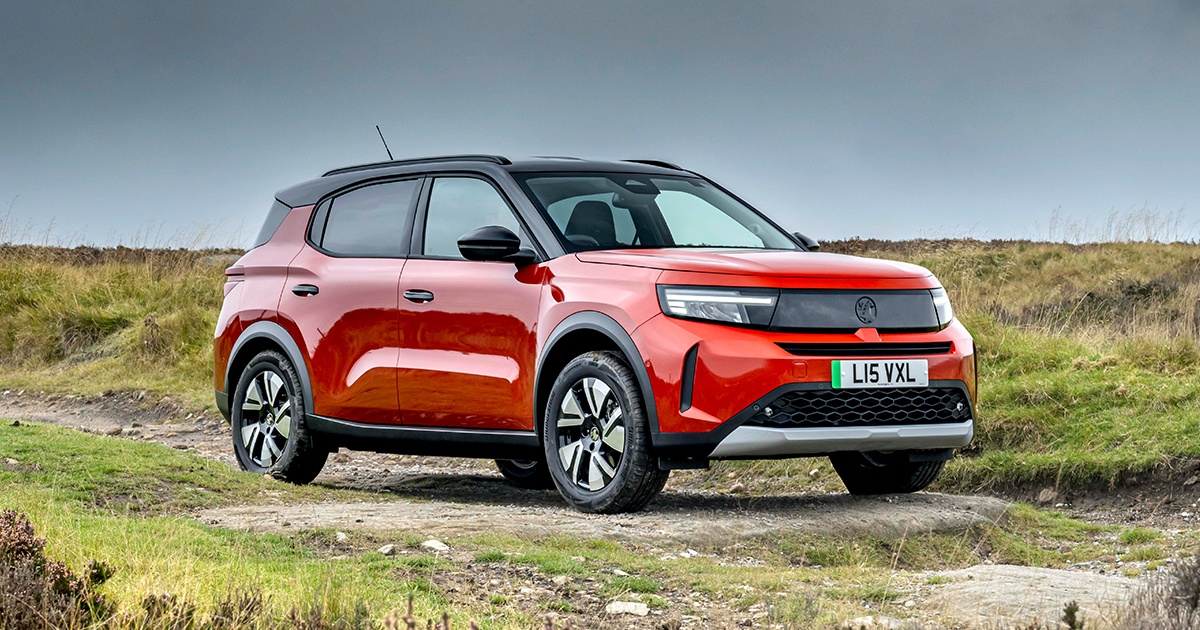 Front angle of a Vauxhall Frontera Electric
