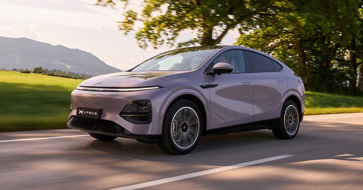 Front angle of the new XPENG G6